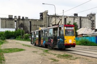 Усть-Каменогорский трамвай, КТМ 71-605 № 75, 03.07.14г