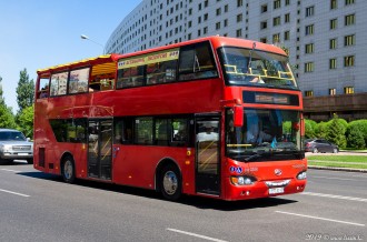 Автобус Higer KLQ6109GS по улицам Нур-Султана, 10.07.19г