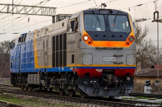 ТЭП33А-0001 на станции Алматы-1, 21.03.2020г